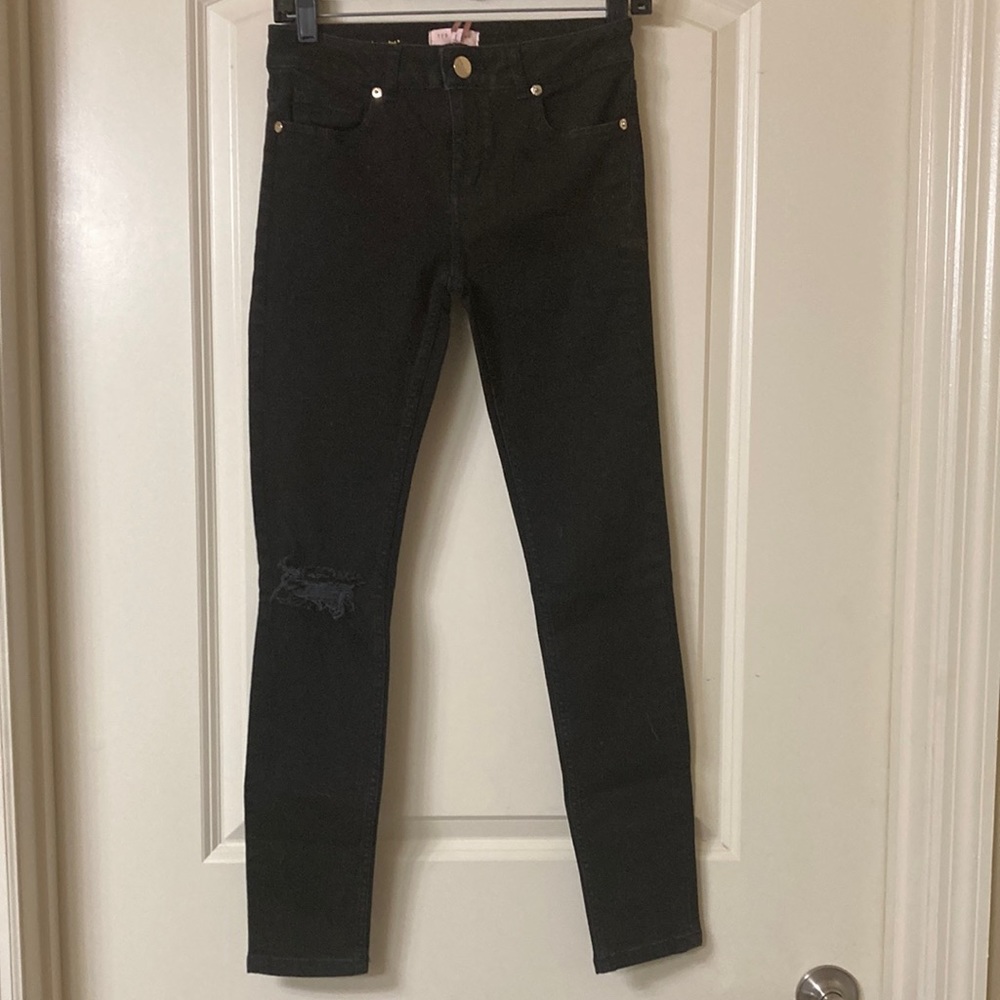 Ted Baker London black Abrasion skinny Jean sz. 26 Women